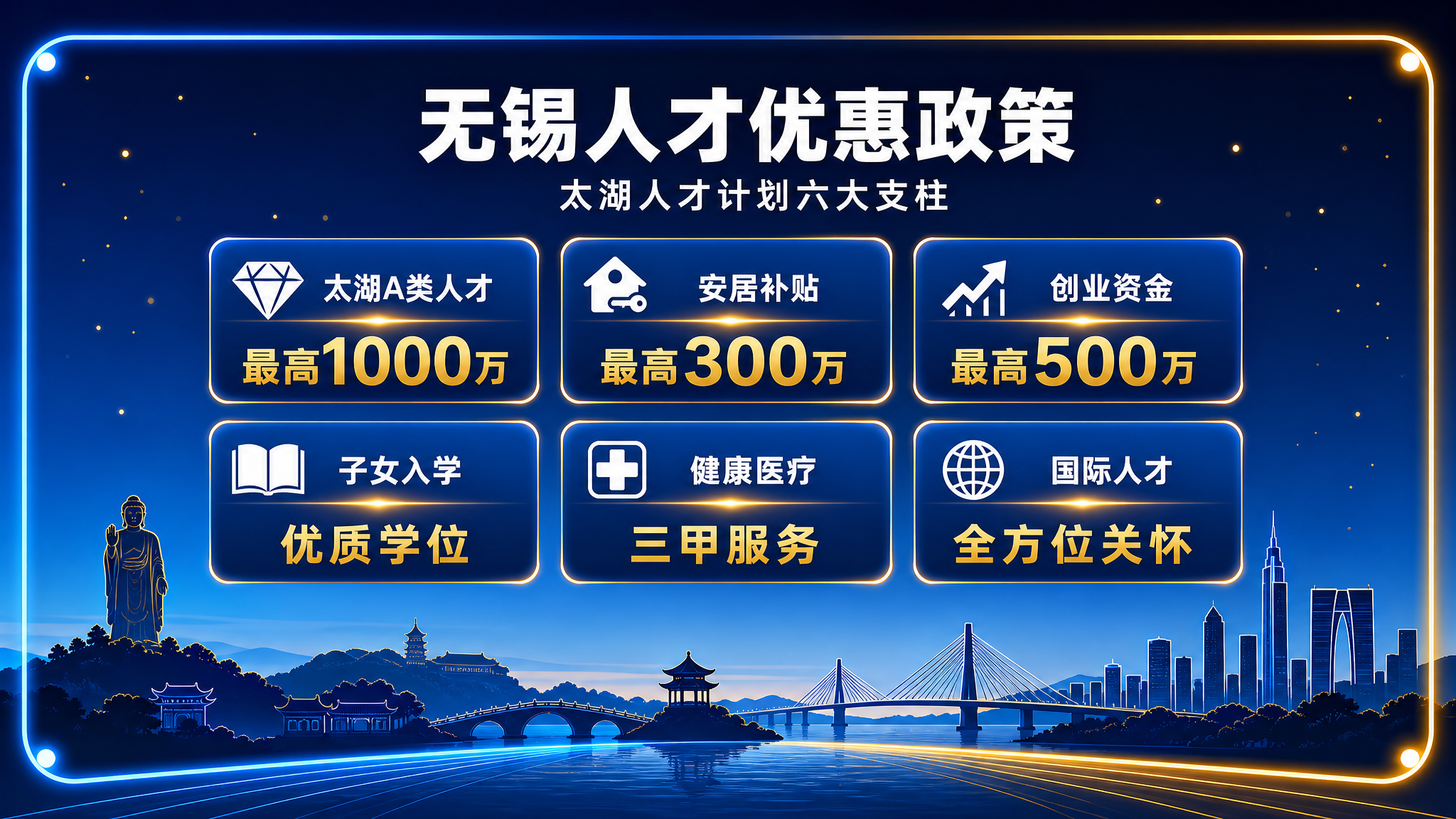 人才优惠政策 · 对屏 B 中央