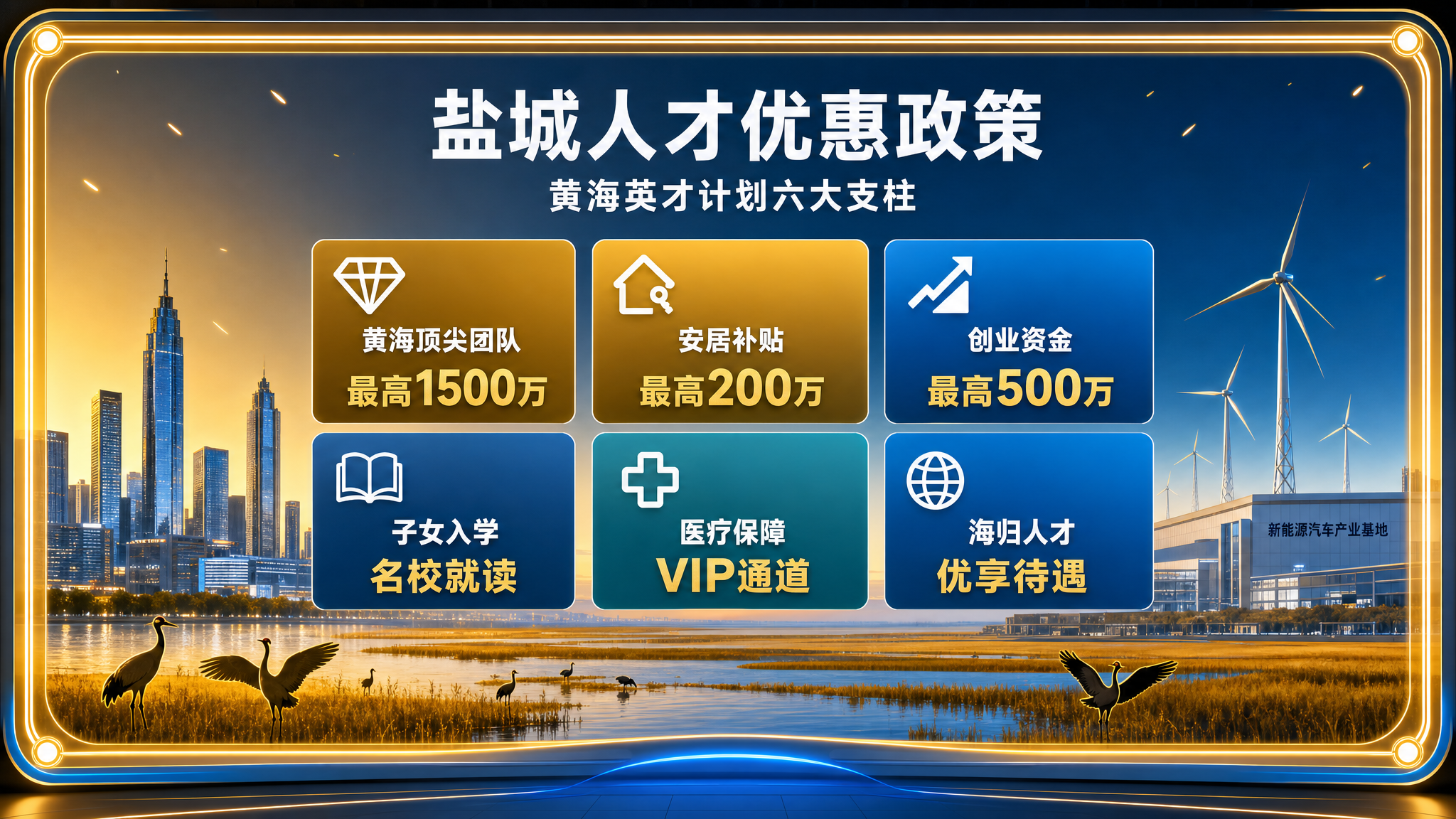 人才优惠政策 · 对屏 B 中央