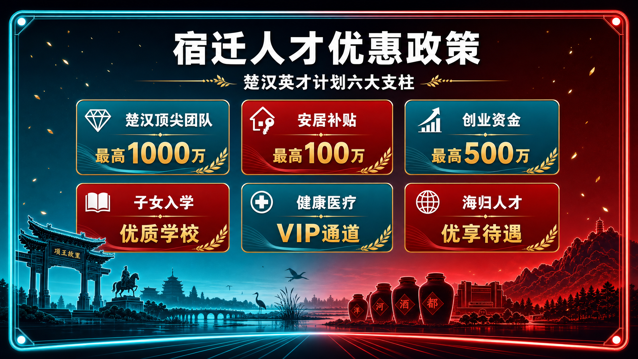 人才优惠政策 · 对屏 B 中央